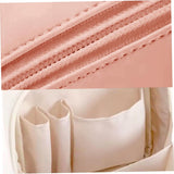 Shell Shape Cosmetic Bag, Large Capacity Handheld Cosmetic Bag, Multiple Compartments PU Travel Pouch, Waterproof Wash Kit Handbag, Fashionable Makeup Organizer with Handle, Stylish Double Zipper Travel Bag