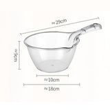 Plastic Water Ladle, Long Handle Water Ladle, Water Bath Scoop, Multipurpose Transparent Ladle For Home Kitchen Bathroom Outdoor, Hair Wash Bucket, Large Capacity Shower Ladle