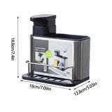 Kitchen Sink Cutlery Holder, Stainless Steel Flatware Organizer, Kitchen Utensils Cutlery Caddy Counter, Multifunctional Kitchen Sink Washing Sponge Storage Rack, Chopstick Cage with Water Outlet Tray