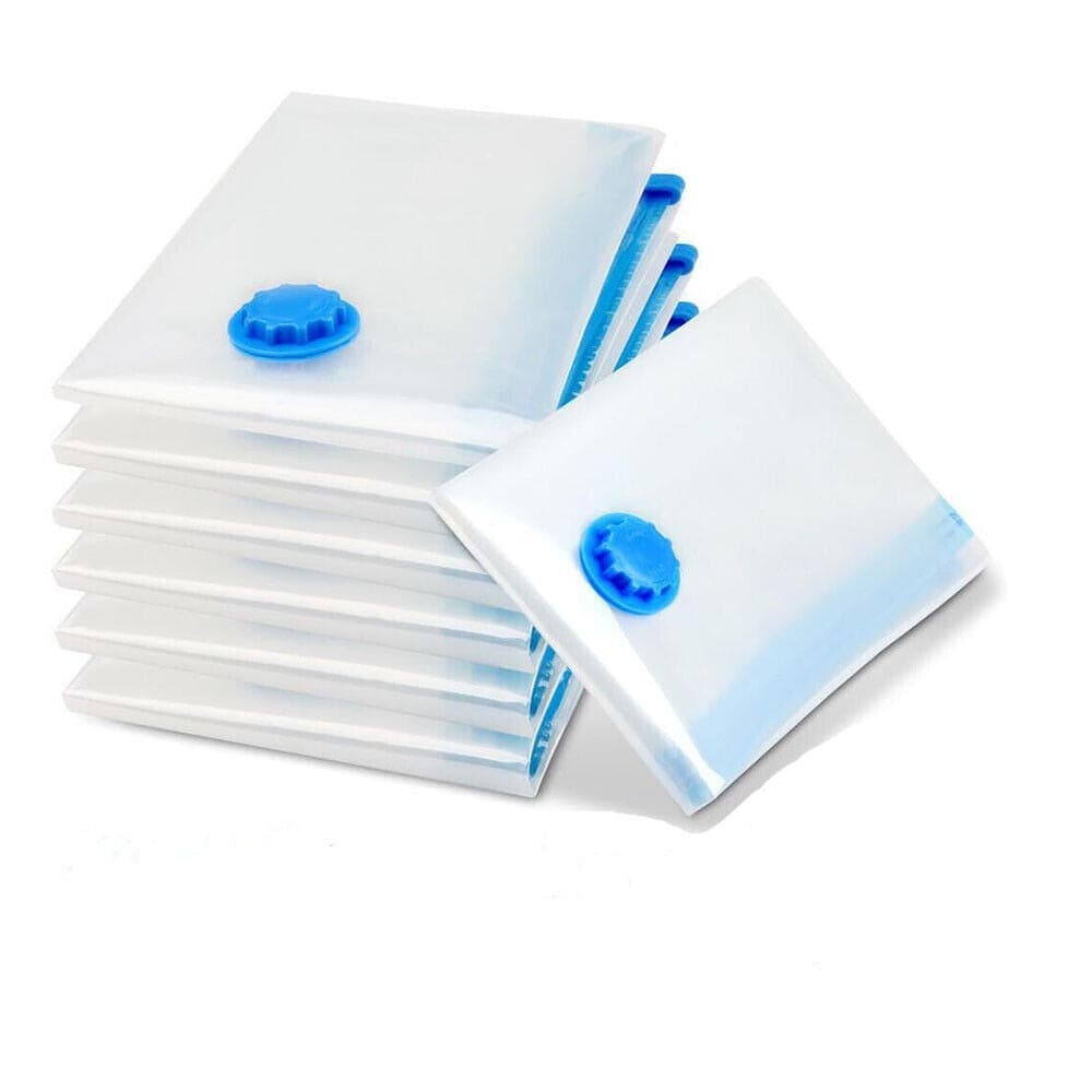 Set Of 5 Vacuum Storage Bags, Pillows Bedding Closet Home Organizer, Space Saver Vacuum Storage Bags, Vacuum Sealing Bag With Double Zip, Vacuum Sealer Bags for Comforters, Blankets, Bedding, Clothing