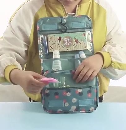 Travel Hook Cosmetic Bag, Hanging Dry Wet Separation Bag, Waterproof Cosmetic Bag, Portable Toiletry Storage Bag, Multifunction Travel Hanging Pouch, Beautician Folding Makeup Bag, Monument Hanging Toiletry Bag, Folding Makeup Bags