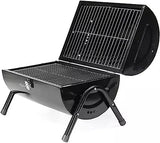Round Folding BBQ Grill, Outdoor Tabletop Barbecue Grill, Multifunctional Portable Charcoal Grill, Compact Camping Grills for Outdoor Cooking, Smokey Charcoal Grill, Small Charcoal BBQ Grill Kitchen Cooking Tools, Counter Top Double Sided BBQ Oven
