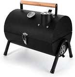Round Folding BBQ Grill, Outdoor Tabletop Barbecue Grill, Multifunctional Portable Charcoal Grill, Compact Camping Grills for Outdoor Cooking, Smokey Charcoal Grill, Small Charcoal BBQ Grill Kitchen Cooking Tools, Counter Top Double Sided BBQ Oven