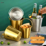 Double Wall Beverage Ice Bucket, Stainless Steel Ice Bucket, Elegant Ice Bucket for Parties And Gatherings,
Ice Bucket for Cold Drinks