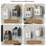 Wall Mounted Bathroom Shelf, Multifunctional Cutlery Rack, Wall Hanging Storage Shelf, Bathroom Accessories