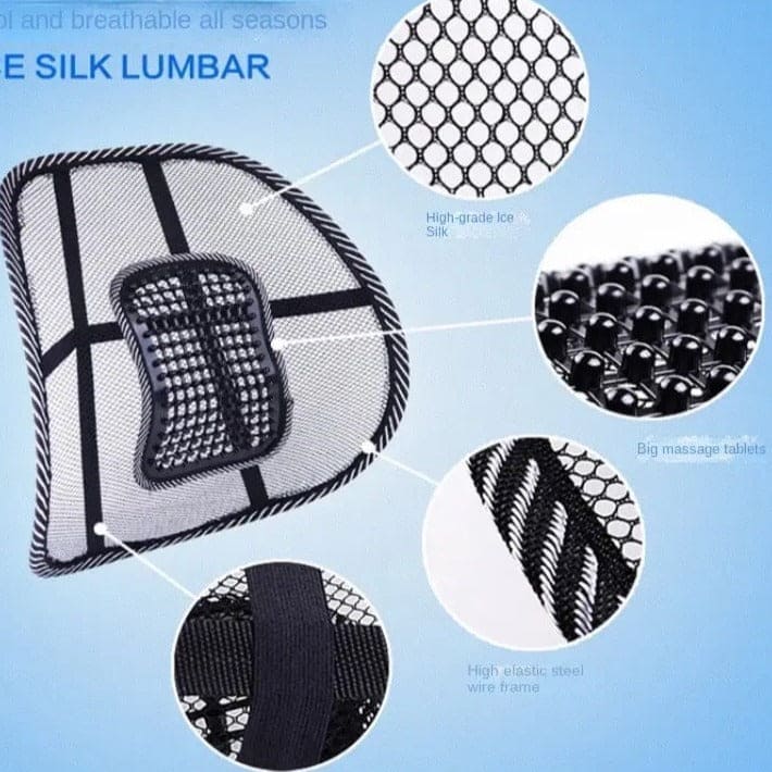 Universal Chair Lumbar, Back Support Spine Posture Correction Back Pillow, Car Seat Office Chair Massage Back Lumbar, Ventilate Mesh Car Seat Chair Back Cushion