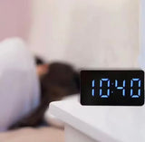 USB Operated Multifunction Alarm Desk Clock, Mirror Table Clock, Mini Digital Alarm Clock