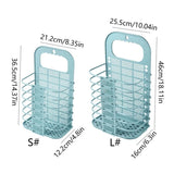 Foldable Laundry Basket, Wall Mounted M Breathable Dirty Clothes Storage Basket, Hanging Bathroom Clothes Laundry Organizer