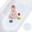 Rectangle PVC Anti Skid Bath Mat, Soft Shower Bathroom  Mat, Suction Cup Non Slip Bathtub Carpet