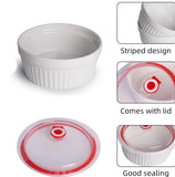 Set Of 3 Open Lid Bowl, Fresh Keeping Bowl, Pudding Custard Cups, Baking Bowl Set
