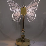 Butterfly Table Lamp, Retro Gold Acrylic Butterfly Desk Lamp, Stylish Bedside Lamp, Butterfly Desk Lamp