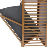 Bamboo Laundry Basket with 2-Tier Storage Shelf – Multi-Purpose Organizer