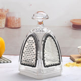 4 In 1 Kitchen Grater with Storage Box, Multi Sided Vegetable And Cheese Grater, All In One Cheese Shredder with Container, Manual Cheese And Vegetable Grater