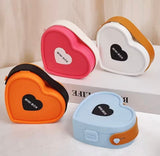 Portable Storage Jewelry Box, Cute Plastic Silicone Rings Case, Jewelry Storage Box With Leather Handle, Travel Carrying Mobile Cable And Earphones Organizer Case