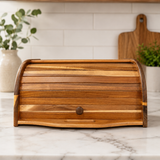 Premium Wooden Bread Box, Classic Kitchen Bread Keeper, Wooden Bakery Storage Box, Heritage Wooden Bread Box