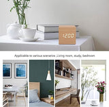 Wooden Led Smart Alarm Clock, Cube Digital Alarm Clock, Mini Digital Cube Alarm Clock, Modern Square Design Wood Grain Clock, Cube Clock For Bedrooms, Kids, Living Room, Kitchen