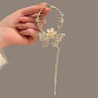 Butterfly Hair Claw, Luxury Orchid Hair Clip, Flower Ponytail Pearl Hairpin, Women Rhinestones Tassel Hair Clip, Ponytail Buckle Pearl Hairpin, Girl Barrette Hairclip, Women Hair Styling Accessories