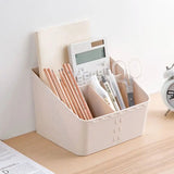 Desktop Sundries Storage Box, 3 Compartment Tableware Organizer, Multifunctional Plastic Storage Container, Drawer Home Office Organizer, Kitchen Bathroom Storage Box