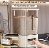 Transparent Kitchen Rice Storage Dispenser, Moisture Proof Cereal Dispenser, Sealed Storage Rice Container