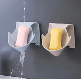 Creative Soap Holder With Hanging Hooks, Self Adhesive Soap Drain Rack, Soap Draining Tray For Bathroom
