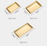 Steak Barbecue Snack Tray, Stainless Steel Rectangular Plate, Kitchen Serving Tray