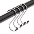 5pcs S Shaped Steel Hooks Set, Towels Hook Set, Shower Curtain Hook Rings, Kitchen Table Cloth Hanging Hook Set
