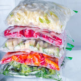 Reusable Zip Lock Meat Storage Bags, Multi Use Transparent Food Saver Pouches, Reusable Meat Keeper Zip Bags, Eco Zip Food Preservation Bags, Fridge-Fresh Zip Lock Storage Bags, Transparent Freezer Bags