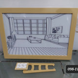 Sunshine Art Painting Frame, LED Shadow Painting Frame, Creative Tabletop Decor Photo Frame, light painting painting Light and Shadow Glowing Frame, Creative Artistic Shadow Painting, 3 Color Luminous Wall Art Decoration, Wooden Light Hollow Photo Frame