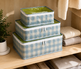 6Pcs Travel Storage Bag Set,     Space Saving Clothes Organizer Set,     Foldable Travel Storage Bags, Multi Purpose Wardrobe Organizer Set
