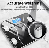 USB Charging Body Fat Scale With Bluetooth App, Smart Wireless Digital Weight Scale, Body Composition Analyzer Testing Scale