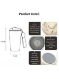 Insulated Coffee Cup With Pad, Stainless Steel Coffee Mug With Lid, Insulated Coffee Mug For Travel