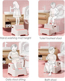 Kids Washbasin 2 Step Stool, Baby Hand Wash Step Stool, Kids Toilet Foot Step Stool, Dual Purpose Climbing Step Stool