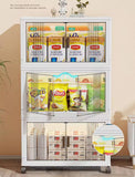 Multi Layer Foldable Storage Cabinet, Bedroom Closet Organizer With Doors, Portable Wardrobe Cabinet, Clothes Storage Organizer, No Installation Storage Cabinet, Plastic Folding Storage Cabinet
