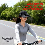 Solar Powered Fan Cap, Sun Protection Mesh Solar Fan Hat, Strong Wind Wide Baseball Cap