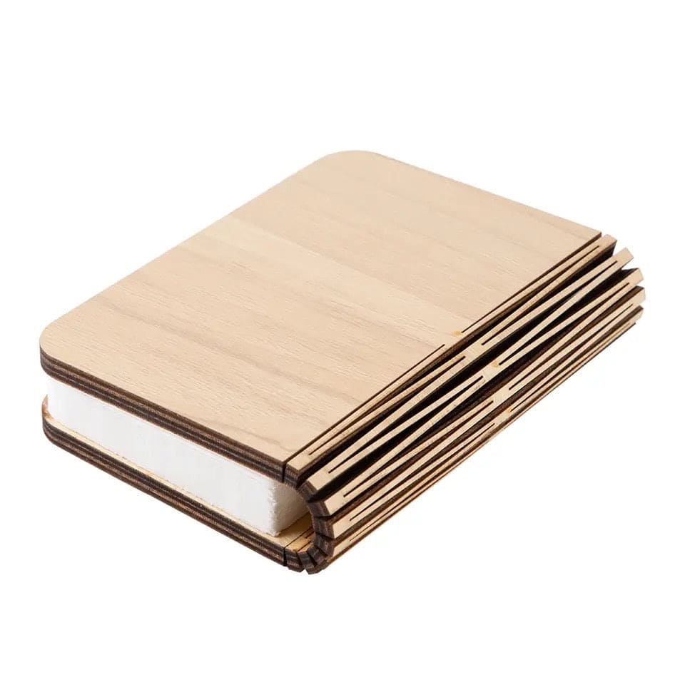 LED Wooden Book Lamp, 3D Folding Wooden Book Lamp, Multicolor Colors Folding Night Light, USB Recharge Wooden Book Light Decor, Book Light for Bedroom