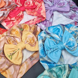 Printed Bow Beanie, Women's Slouchy Hat, Knotted Bow Hat For Women, Fashion Plush Beanie