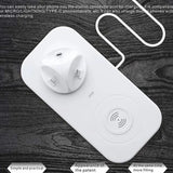 4 In 1 Wireless Charger, Portable Wireless Charging Station, Universal Charging Dock Station, Multi Jack Wireless Charger Stand, Wireless Charger For IPhone Android Airpods Smart Watch, Mobile Accessories Gadget