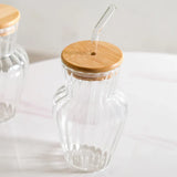 Milkshake Glass With Straw, Cold Coffee Glass Tumbler, Juice Glass Mug With Straw, Iced Coffee Mug With Straw
