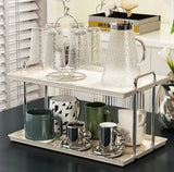 Double Layer Luxury Acrylic Storage Rack, Desktop Tray Storage Rack, Desktop Rack Bathroom Organizer