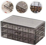 Multi Layer Transparent Jewellery Storage Box, 3 Layer Desktop Ring Earring Sorting Box, Dressing Table Drawer Style Storage Box