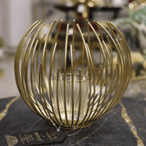 Geometric Metal Candle Holder, Gold Lantern Metal Candlestick, Nordic Home Decor Wrought Iron Candle Holder, Metal Crafts Modern Desktop Candle Holder, Metal Candlestick Wedding Bedroom Table Decoration