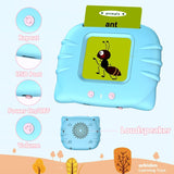 Talking Flash Card Reader, Set Of 12  Early Educated Card Machine, Pocket Vocabulary Educational Game, Educational Learning Talking Flash Cards, Kids English Language Electronic Audio Book, Toddlers Words Reading Helper