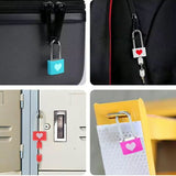 Heart Design Safety Padlock With Keys, Premium Heart Padlock Set, Decorative Mini Security Lock, Colorful Heart Lock And Key Setn