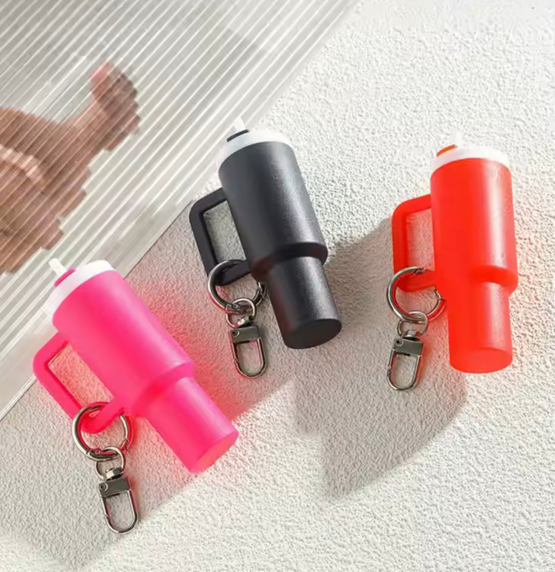 Mini Stanley Accessories Holder Keychain, Cute Tumbler Cup Handle Decoration, Mini Tumbler Lip Balm And Accessories Holder, Cute Mini Tumbler Storage Case