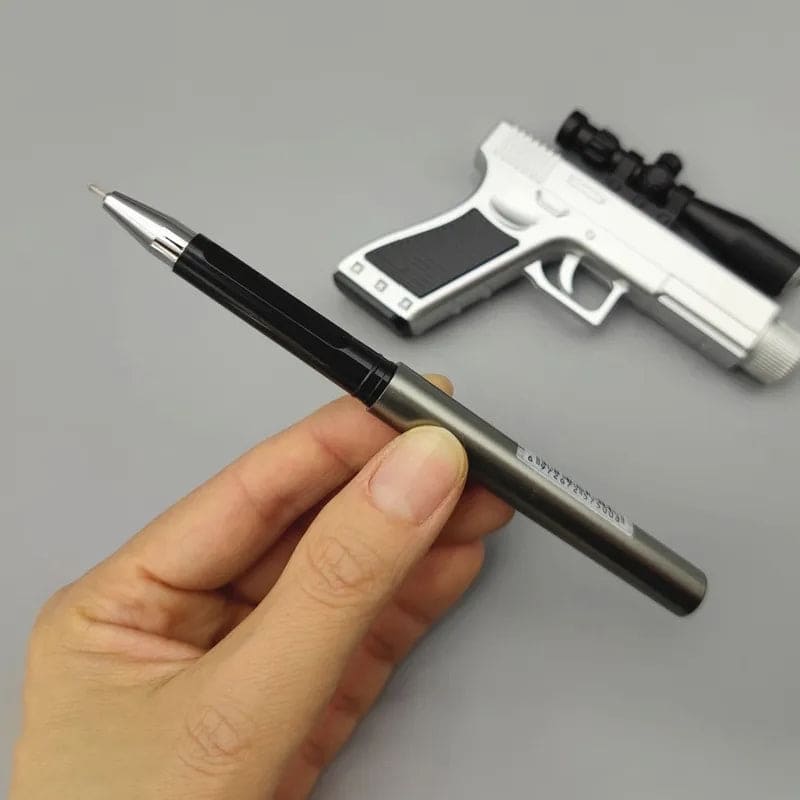 Pistol Shape Gel Pen,  Creative Gun Shape Gel Pen Light, ED Weapon Gel Pen, Refill Pen, Stationery School Supplies, Gun Toy Gel Pen, Sniper Rifle Gel Pen for School Student Writing Kids
