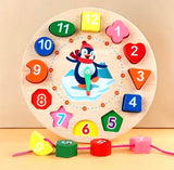 Kids Time Learning Clock, Montessori Wooden Clock Toy, Kids Educational Learning Toy
