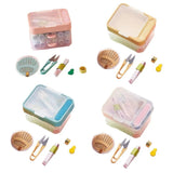 2 Layer Drawer Sewing Box, Portable Sewing Box With Sewing Accessories, Clothes Mending Essential, Basic Sewing Kit Accessory, Travel Small Sewing Kit, Home & Travelling Sewing Accessories