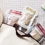 Food Grade Preservation Zipper Bags, Reusable Mason Jar Zipper Fresh Bags, Airtight Seal Food Storage Bags, Leak-Proof Zip-Lock Food Storage Bags for Travel