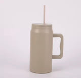 50oz Stainless Steel Insulated Water Mug, Water Tumbler With Straw and Handle, Straw Mugs For Office, Tumbler with Straw For Car