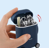 Mini Suitcase Style Nail Clippers Set, Stainless Steel Nail Care Tool, Mini Travel Manicure Pedicure Kit, Portable Beauty Care Accessories